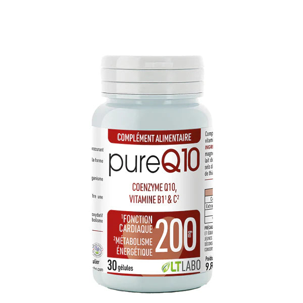 Une boite de Pure Q10 100 mg de 30 gélules de la marque Lt Labo