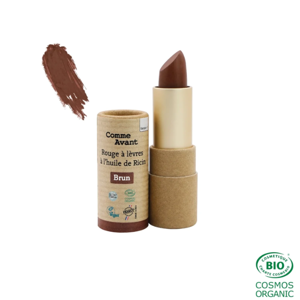 Rouge à lèvres brun à l'huile de ricin - Comme Avant
