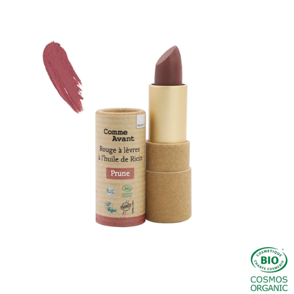 Rouge à lèvres prune à l'huile de ricin - Comme Avant