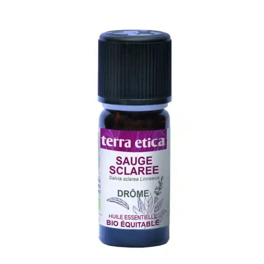 Un flacon d'Huile essentielle sauge scalaree terra etica de 10ml