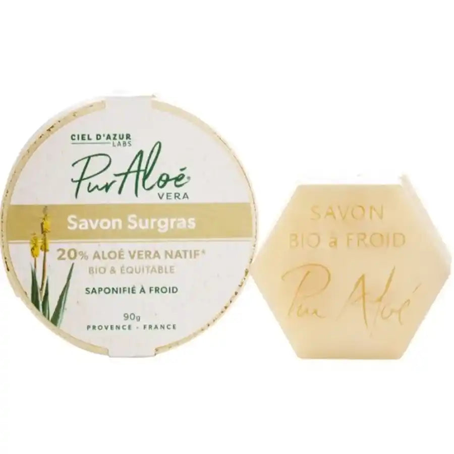 Savon saponifié à froid certifié bio 90g Pur aloé
