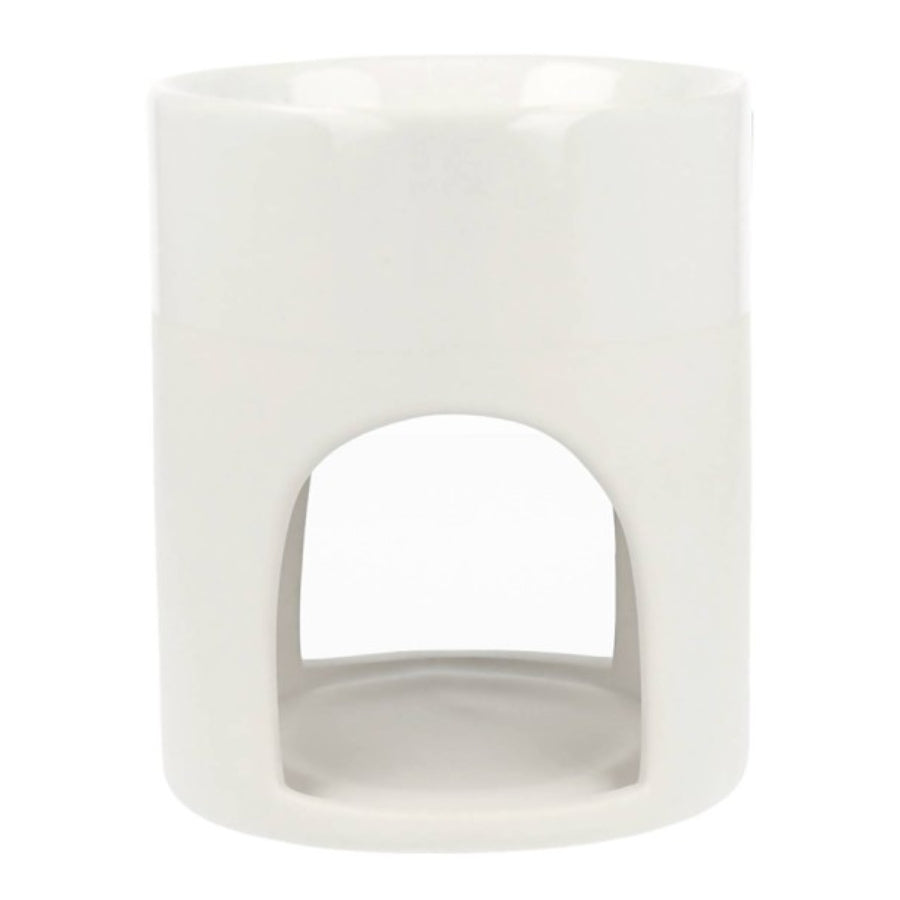 Un bruleur de parfum scentships blanc/mat sur fond blanc.