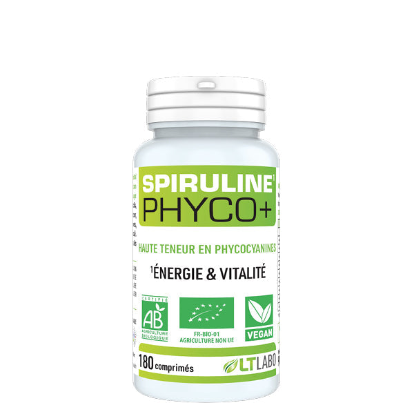 Une boite de Spiruline Bio Phyco+ de 180 comprimés de  LT Labo