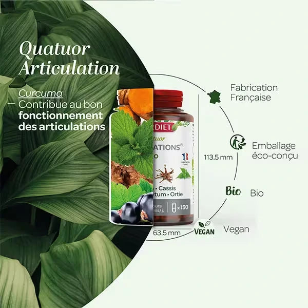 Les bienfaits sur les articulations des plantes contenus dans les gélules de Quatuor Bio Articulation Superdiet