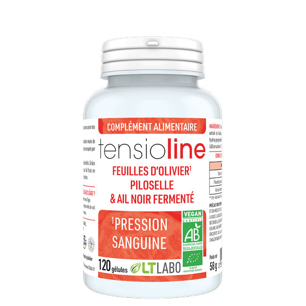 Une boite de Tensioline bio de 120 gélules de la marque LT Labo