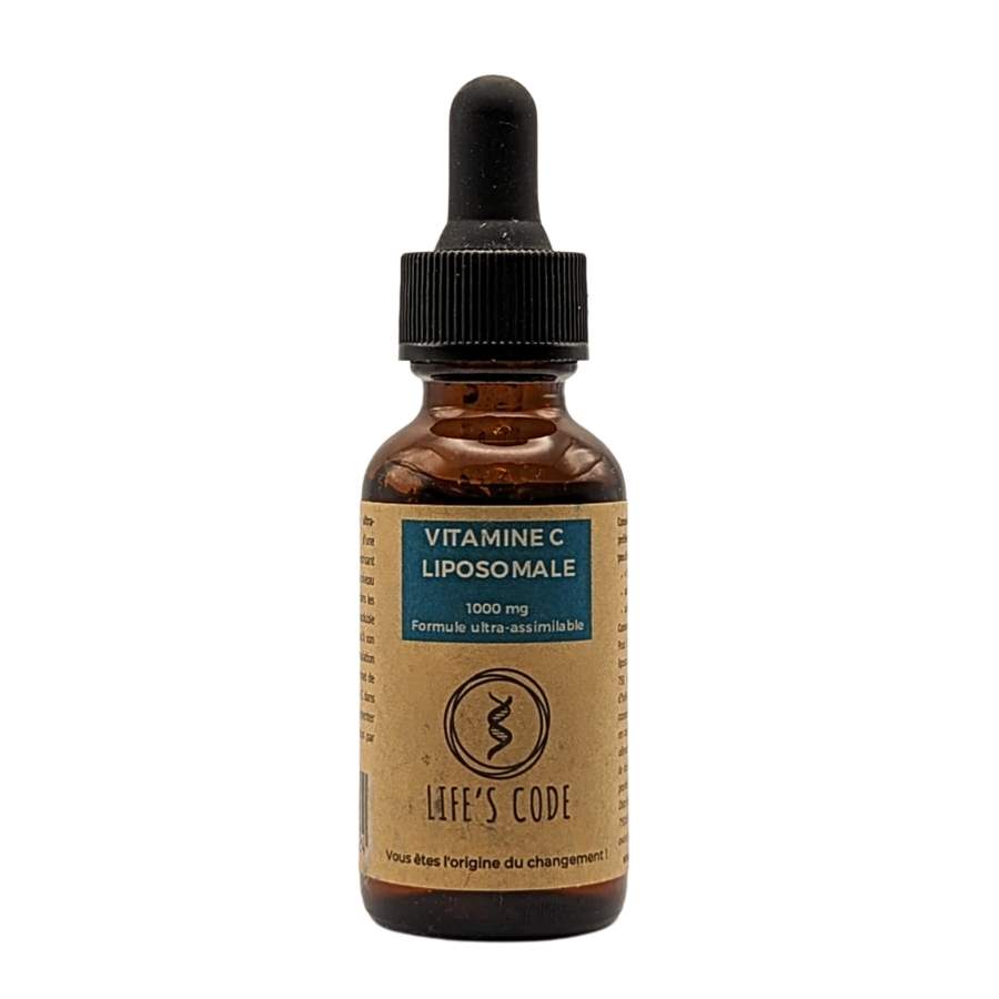 Un flacon de vitamine C liposomale de 30ml de la marque life's code.