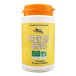 Un pot de 120 gélules de Propolis Brune bio de la marque Abeille Forestière