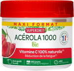 Un pot d'Acérola 1000 Bio de 60 Comprimés Superdiet