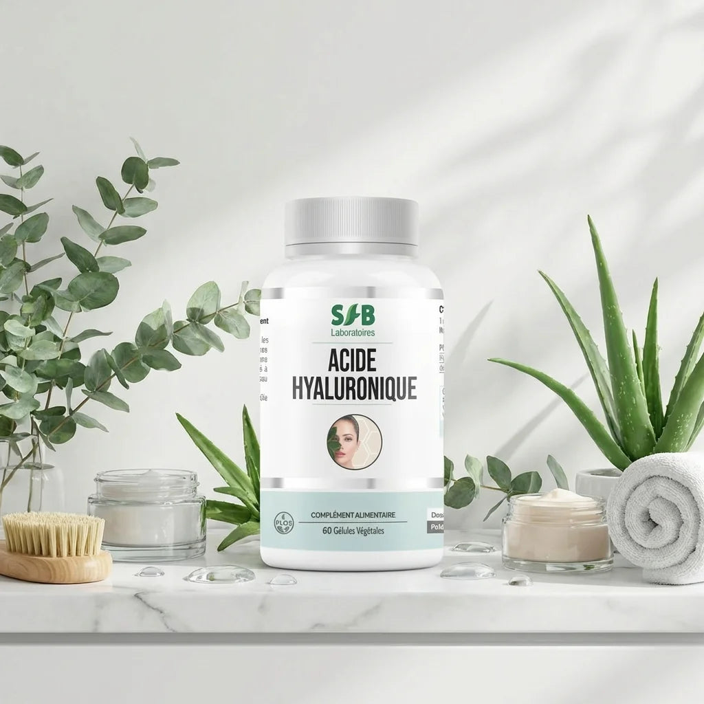 Acide Hyaluronique SFB 60 gélules - complément hydratation peau avec plantes wellness