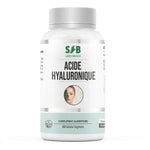 Bouteille Acide Hyaluronique 60 gélules SFB Laboratories, complément alimentaire en flacon blanc avec étiquette verte