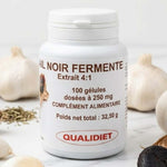 Un pot d'Ail noir fermenté (extrait 4:1) de 100 gélules dosées à 250 mg de VitalOsmose