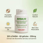 Akba 30 Boswellia serrata 335mg - Supplément articulaire Qualidiet 60 gélules avec bénéfices santé