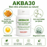 Akba 30 Boswellia serrata 335 mg complément alimentaire avec Vitamine D3 et Magnésium marin