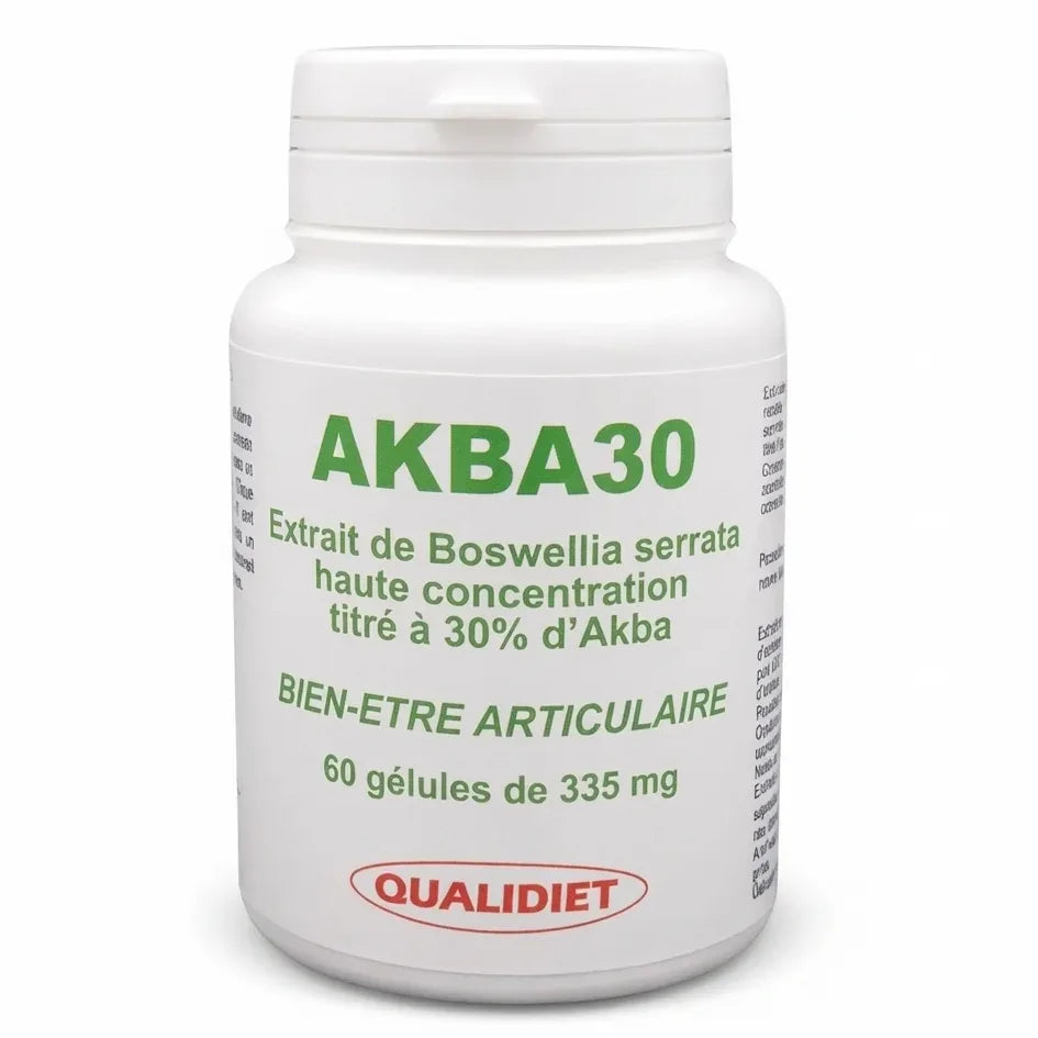 Bouteille AKBA 30 Boswellia serrata 335 mg 60 gélules Qualidiet