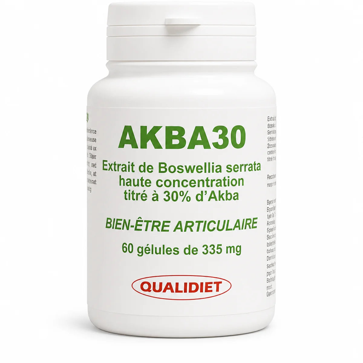 Akba 30 Extrait de Boswellia serrata 335 mg flacon 60 gélules Qualidiet