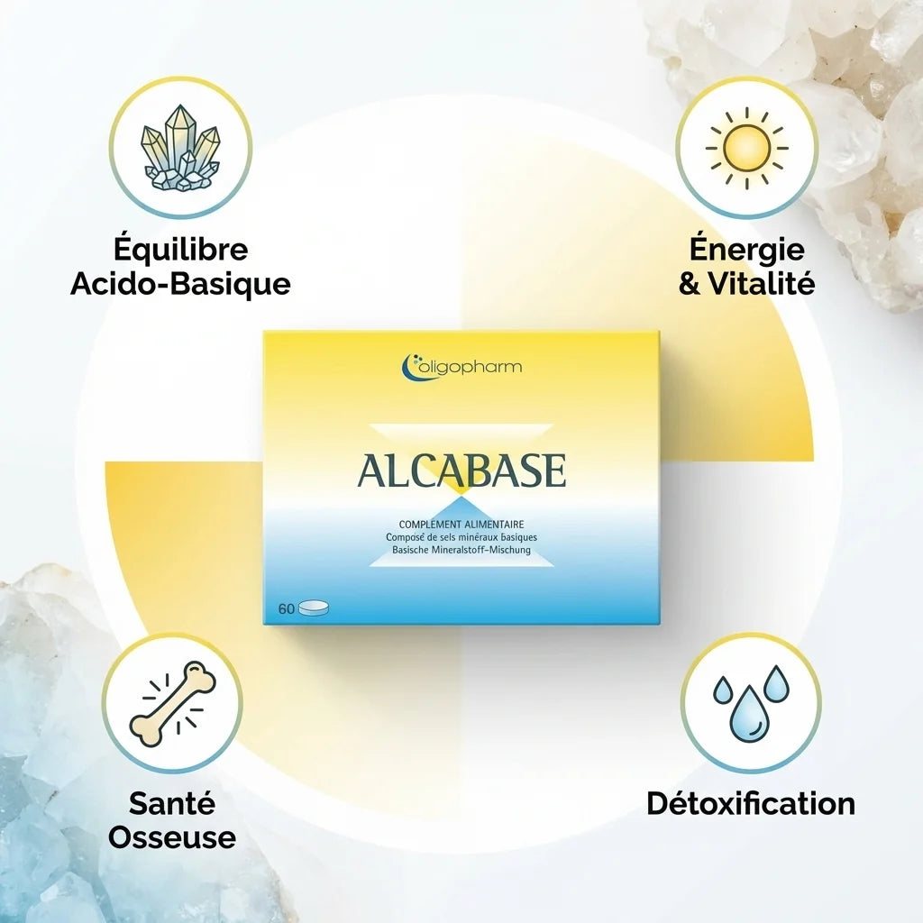 Alcabase 60 comprimés Dr Theiss équilibre acido-basique avec bénéfices santé osseuse et détoxification