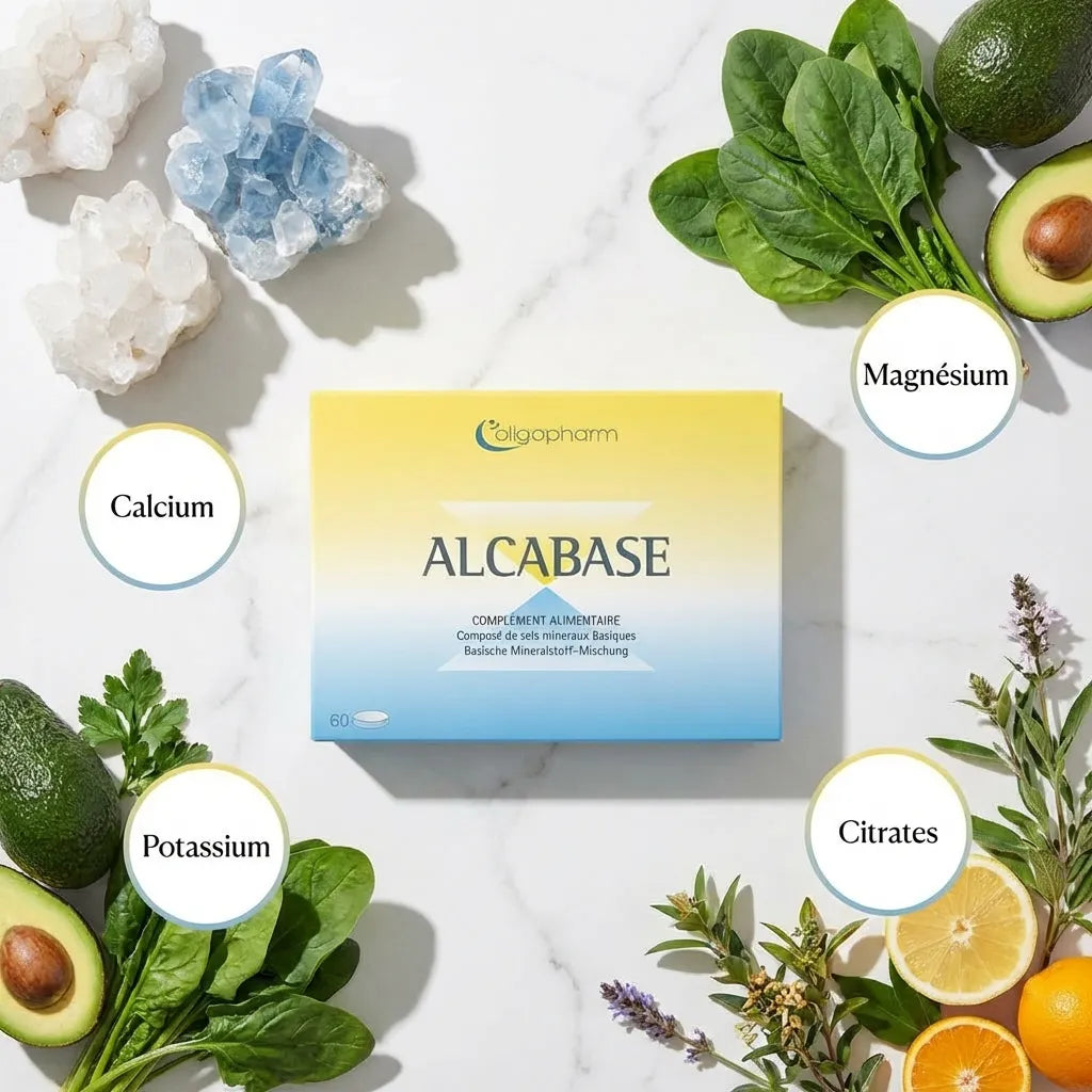 Alcabase 60 comprimés Dr Theiss équilibre acido-basique avec ingrédients naturels calcium potassium magnésium