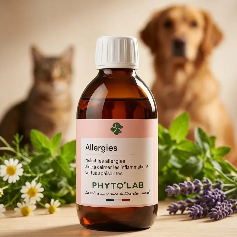 Flacon Phyto'Lab Allergies 200ml pour traitement allergies chien chat naturel