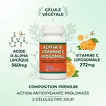 Supplément Vitamine C Liposomale et Alpha Lipoïque Jade Recherche 60 gélules