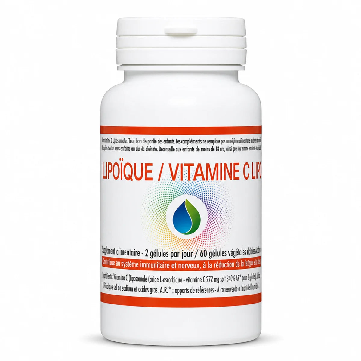 Alpha R Lipoïque Vitamine C Liposomale 60 gélules - flacon blanc Jade Recherche