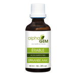 Un flacon en verre de Bourgeons Erable champêtre Bio de 50ml de la marque Alphagem