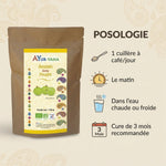 Amalaki Bio poudre 150g AyurVana avec guide posologie: 1 cuillère café matin