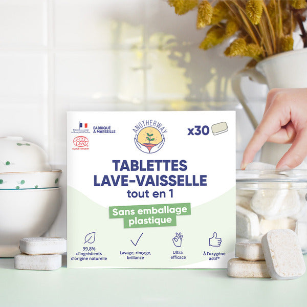 Des tablettes lave-vaisselle de 30 unités de la marque Anotherway