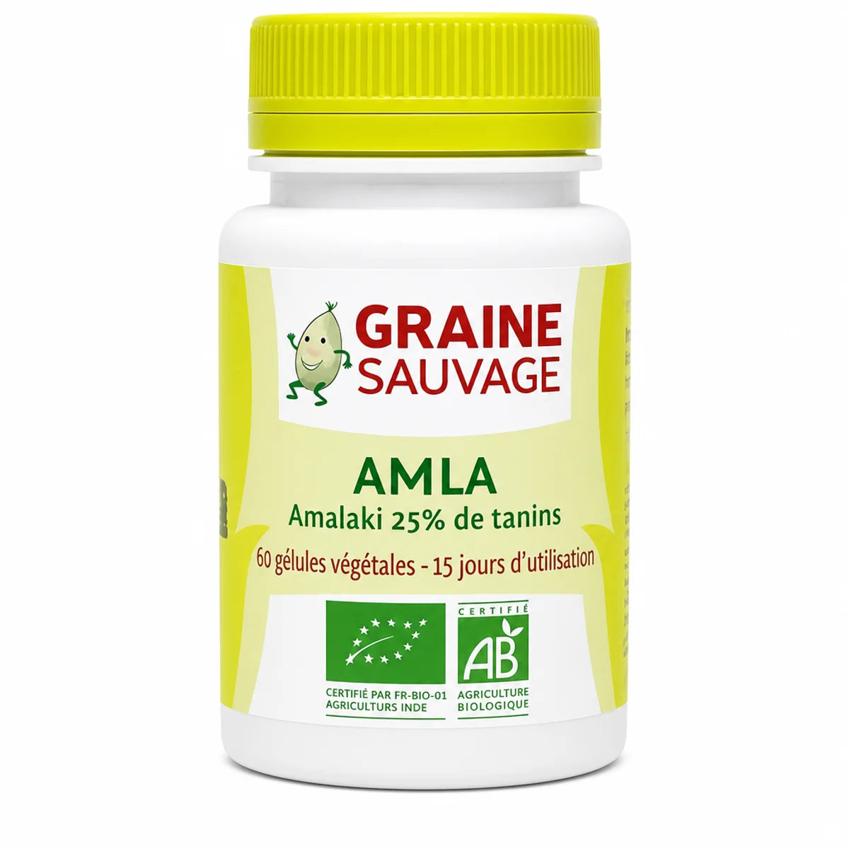 Amla Bio Graine Sauvage, complément amalaki 25% tanins, 60 gélules végétales