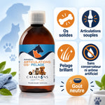 Flacon Animalyon Articulations Os & Pelage 500 ml, os solides, articulations souples, pelage brillant pour chiens et chats