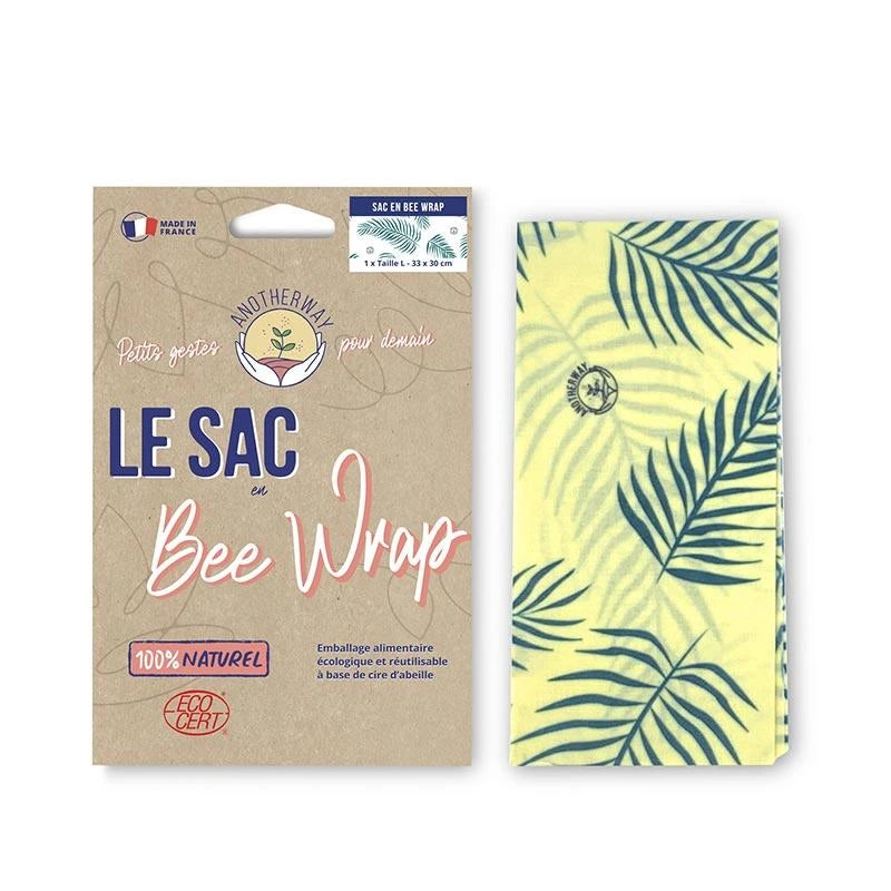 Un Bee Wrap Sac Alimentaire Réutilisable Large Bio motif tropical de la marque Anotherway
