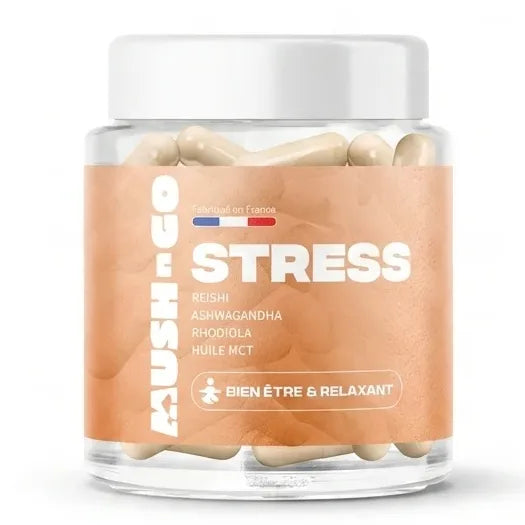 Pot MUSH Anti-Stress Ashwaganda Reishi Rhodiole complément alimentaire naturel gestion stress humeur
