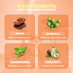 Les 4 ingrédients du Pot MUSH Anti-Stress Ashwaganda Reishi Rhodiole complément alimentaire naturel gestion stress humeur