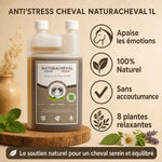 Anti'stress Cheval Naturachavel 1L - Flacon avec bénéfices : apaise émotions, 100% naturel, sans accoutumance, 8 plantes relaxantes