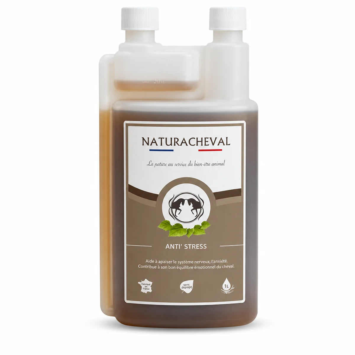 Bouteille Naturacheval Anti'Stress Cheval 1L pour apaiser les émotions du cheval