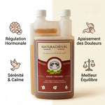 Apaise'Chaleur Cheval Naturachavel 1L avec bénéfices : régulation hormonale, apaisement douleurs et sérénité