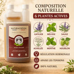 Apaise'Chaleur Cheval Naturachavel 1L avec 6 plantes actives pour régulation hormonale