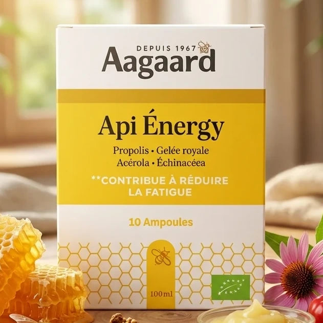 Api'Energy Aagaard 10 ampoules 10ml avec éléments naturels et miel pour l'immunité