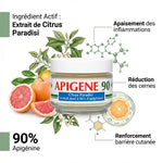 Apigene 90 - Extrait d'apigénine 90% Jade Recherche avec infographie des bénéfices