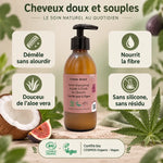 Après-shampoing Comme Avant à l'huile de chanvre, lait de coco et figue, 200 ml, flacon ambré aux textures naturelles