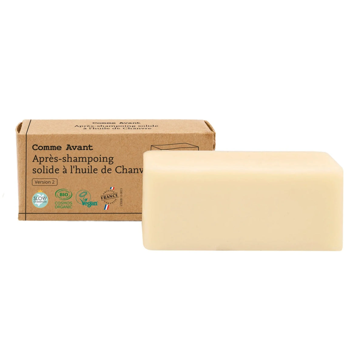 Un pain d'près Shampoing Solide à l'huile de Chanvre de 45 Grammes, de Comme avant