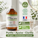 Argent Colloïdal bio 20 ppm Dr Theiss 500ml certifié avec badges naturel et français