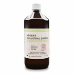 Bouteille d'argent colloïdal bio 20 ppm 1L Dr Theiss avec label Cosmos Organic
