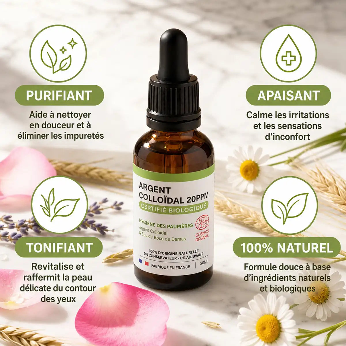Argent colloïdal Dr Theiss 30ml bio purifiant apaisant tonifiant naturel