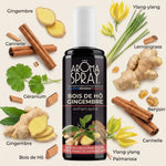 Spray aromathérapie Bois de Hô & Gingembre 100ml avec ingrédients naturels essentiels