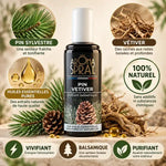 Aromaspray Pin Vetiver 100ml vivifiant balsamique avec ingrédients naturels et huiles essentielles pures