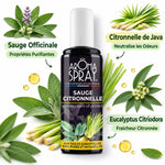 Aromaspray Sauge Citronnelle 100ml Vif'Protect avec ingrédients naturels et botaniques