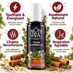 Aromaspray Thym Cannelle 100ml tonique épicé avec bénéfices tonifiants et assainissants naturels