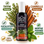 Aromaspray Thym Cannelle 100ml tonique épicé naturel avec ingrédients essentiels