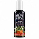 Aromaspray Thym Cannelle 100ml tonique épicé - Flacon spray blanc et bleu marine