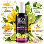 Aromaspray Ylang Bergamotte 100ml avec fleurs ylang-ylang, bergamote et huiles essentielles naturelles